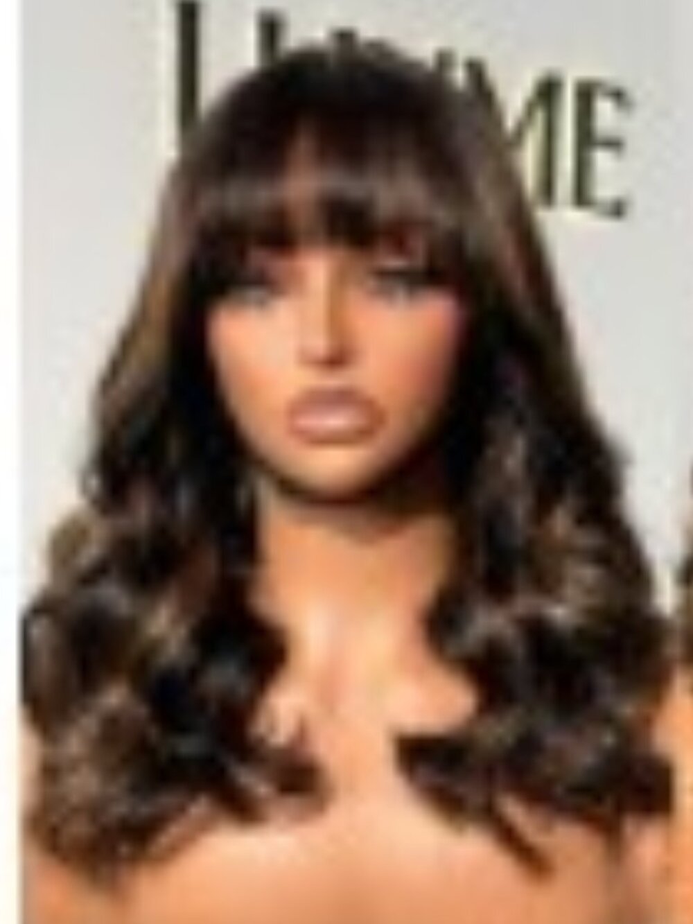 Luvme - True Scalp Blonde Highlight Loose Wave Glueless Lace Wig Bang 14 inch - Picture 2 of 7